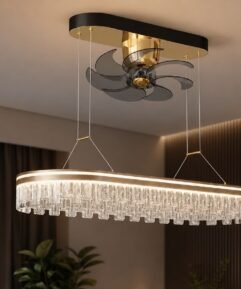 Luxury LED Crystal Pendant Light 90cm