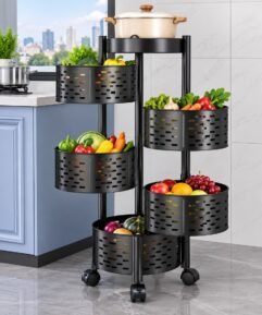 5 Layers Rotating Kitchen Storage Rack